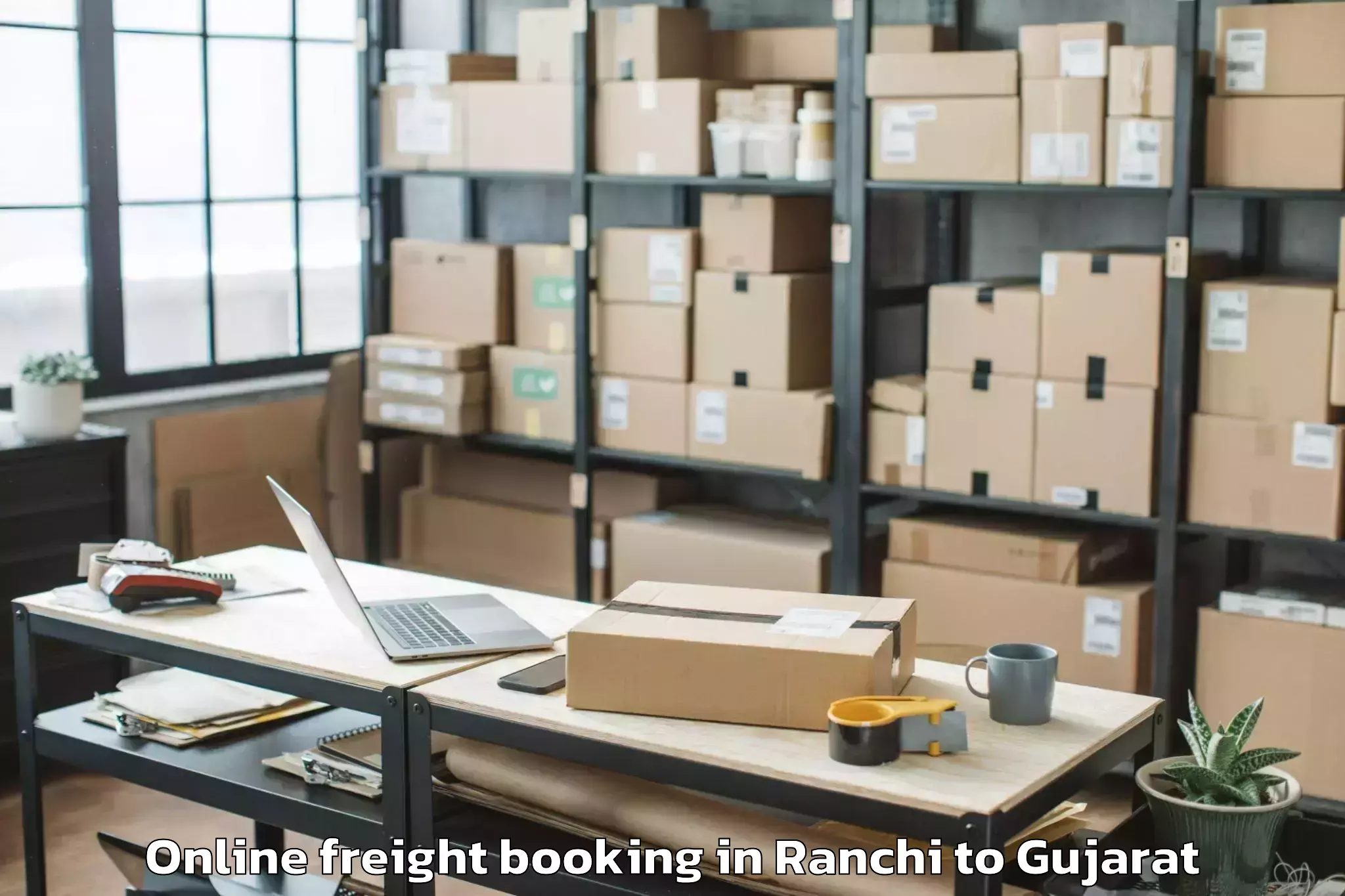 Trusted Ranchi to Keshod Airport Ixk Online Freight Booking